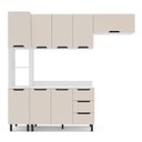Ver imagem 4 de Armário de Cozinha Modulada Completa 4 Peças 240cm com Tampo 250066 Meena Politorno Móveis