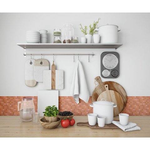 Papel de Parede Adesivo Azulejo Pastilha Laranja 2,80m