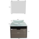 Ver imagem 5 de Gabinete Armário Banheiro 40cm Cuba Quadrada Branca