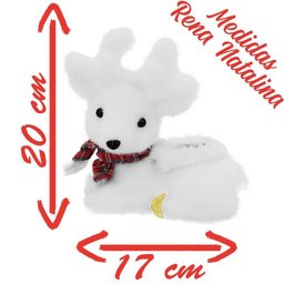 Kit 4 Bonecos de Natal Enfeite Natalino Rena Felpuda 20cm - 6