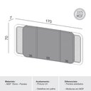 Ver imagem 3 de Cabeceira Daiana Estofada Cor Frejo com Linho Cinza 170 Cm - 71536