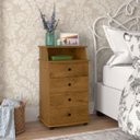 Ver imagem 2 de Criado Mesa de Cabeceira com 4 Gavetas e Nicho Luxo Ii:freijó