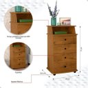 Ver imagem 3 de Criado Mesa de Cabeceira com 4 Gavetas e Nicho Luxo Ii:freijó