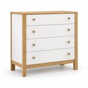 Ver imagem 3 de Quarto de Bebê Flora Guarda Roupa 2 Portas Cômoda Berço Colchão 130x70 D18 Qmovi