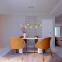 Ver imagem 2 de Lustre Luminaria Pendente Metal Dourado Zara 87cm