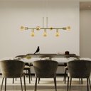 Ver imagem 4 de Lustre Luminaria Pendente Metal Dourado Zara 87cm