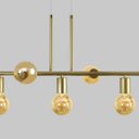 Ver imagem 5 de Lustre Luminaria Pendente Metal Dourado Zara 87cm