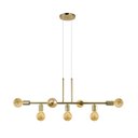 Ver imagem 1 de Lustre Luminaria Pendente Metal Dourado Zara 87cm