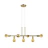 Lustre Luminaria Pendente Metal Dourado Zara 87cm - 1