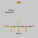Ver imagem 3 de Lustre Luminaria Pendente Metal Dourado Zara 87cm