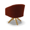 Ver imagem 7 de Kit 2 Poltronas Giratória Stella Bouclê Base de Madeira Ma30 - D'Rossi Cor Terra