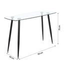 Ver imagem 5 de Mesa De Centro Aparador Escrivaninha 110 cm Glass Preto Opt