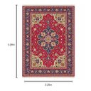 Ver imagem 3 de Tapete Persa Feito À Mão Vermelho e Azul com Medalhão 300x220cm