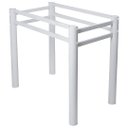 Ver imagem 3 de Base Para Mesa De Vidro Jantar 4 Lugares Branca Retangular