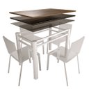 Ver imagem 1 de Base Para Mesa De Vidro Jantar 4 Lugares Branca Retangular