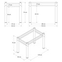 Ver imagem 4 de Base Para Mesa De Vidro Jantar 4 Lugares Branca Retangular