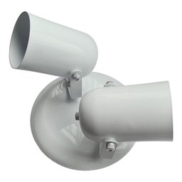 Spot Direcionável Duplo Em Alumínio Para Lâmpadas E27 Branco - 1