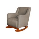 Ver imagem 3 de Poltrona Amamentação C / Balanço Cadeira Descanso Aquila com Puff Linho Marrom