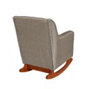 Ver imagem 6 de Poltrona Amamentação C / Balanço Cadeira Descanso Aquila com Puff Linho Marrom