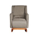 Ver imagem 2 de Poltrona Amamentação C / Balanço Cadeira Descanso Aquila com Puff Linho Marrom