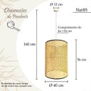 Ver mais imagens de 3 Pendente Fibra Natural Palha Indiana Composição E27 Com05