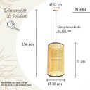 Ver imagem 7 de 3 Pendente Fibra Natural Palha Indiana Composição E27 Com05