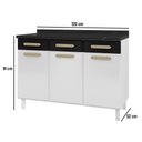 Ver imagem 5 de Balcão de Cozinha Ágata 3 Portas e 3 Gavetas com Tampo 817108 Telasul