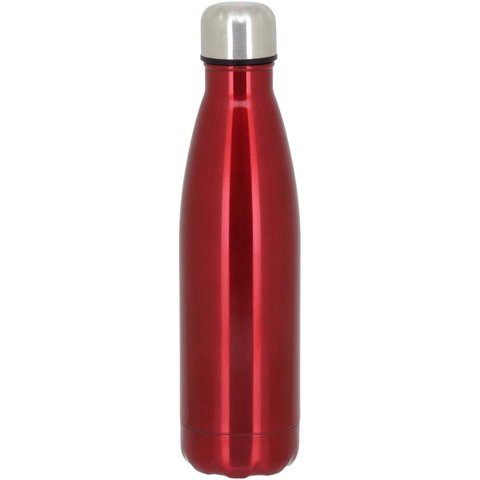 Garrafa Térmica Squeeze Academia Treino 27x7x7cm 500ml Inox Vermelho Parede Dupla Mijia