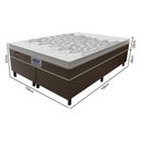 Ver imagem 3 de Cama Box Conjugado Queen com Colchão (158x67x198) Stone Plus Gazin Cr35342 Marrom/branco