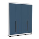 Ver imagem 3 de Guarda Roupa Solteiro 4 Portas 160cm Madrid Politorno Móveis