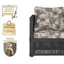 Ver imagem 4 de 2 Poltronas Madri Alumínio Corda Náutica Estofado 6 Trama Preto