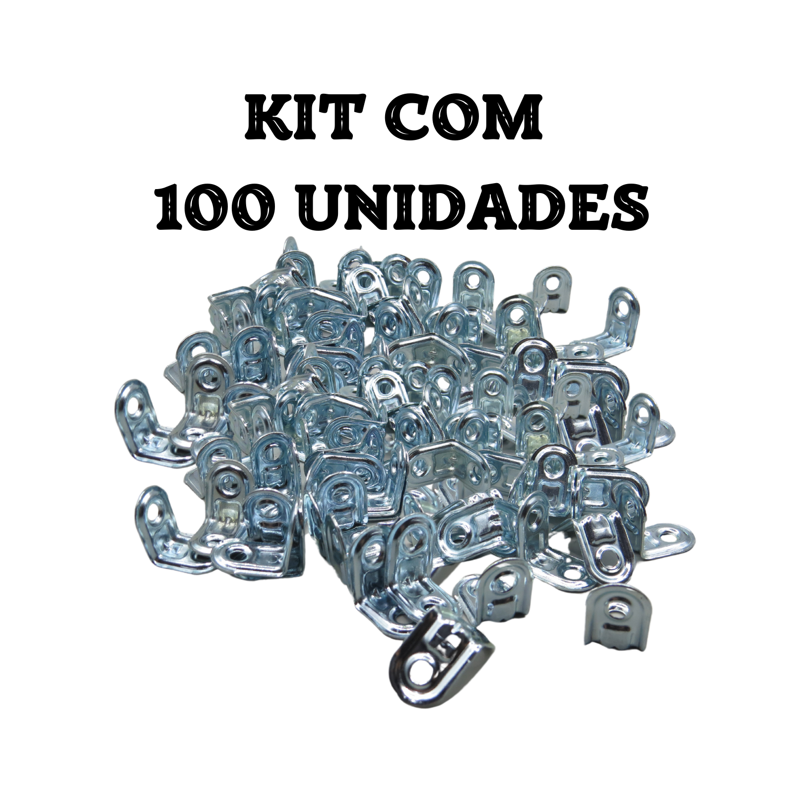 Cantoneira Zincada em L para Gaveta Móveis - Kit 100 Un - 3