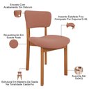 Ver imagem 5 de Kit 04 Cadeiras para Sala de Jantar Cozinha Living Estofada Dara L02 Suede Rosê - Lyam Decor