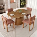 Ver imagem 2 de Kit 04 Cadeiras para Sala de Jantar Cozinha Living Estofada Dara L02 Suede Rosê - Lyam Decor