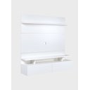 Ver imagem 3 de Painel para Tv até 55 Polegadas 130cm Mdf Branco Veneza - On Móveis