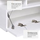 Ver imagem 5 de Painel para TV até 55 Polegadas 130cm MDF Branco Veneza - On Móveis
