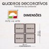 Conjunto Quadros Decorativos 4 Peças 40x40 Titulos Moldura Branca - 3