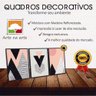 Conjunto Quadros Decorativos 4 Peças 40x40 Titulos Moldura Branca - 2