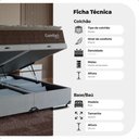 Ver imagem 3 de Cama Box Baú Queen + Colchão Comfort Class Pillow Top Marrom/suede Branco