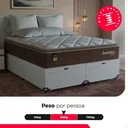 Ver imagem 5 de Cama Box Baú Queen + Colchão Comfort Class Pillow Top Marrom/suede Branco