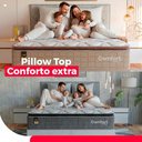 Ver imagem 2 de Cama Box Baú Queen + Colchão Comfort Class Pillow Top Marrom/suede Branco