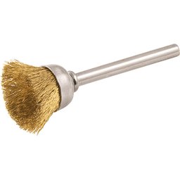 Escova copo 12mm latão c/ haste p/ microrretífica Vonder - 2