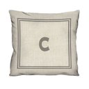 Ver imagem 1 de Capa de Almofada Decorativa Letra "c" 100% Algodão para Sofá - 45x45cm