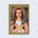 Ver imagem 1 de Placa Decorativa Mdf Santa Filomena Tamanho 20x27cm
