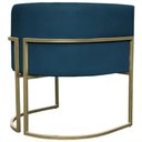 Ver imagem 6 de Kit 2 Poltronas Decorativa Recepção Luna Suede Cores Base de Ferro Champagne Azulmarinho Suede