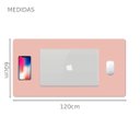 Ver imagem 4 de Mouse Pad 120x60cm Grande Home Office Escritorio Rosa Claro