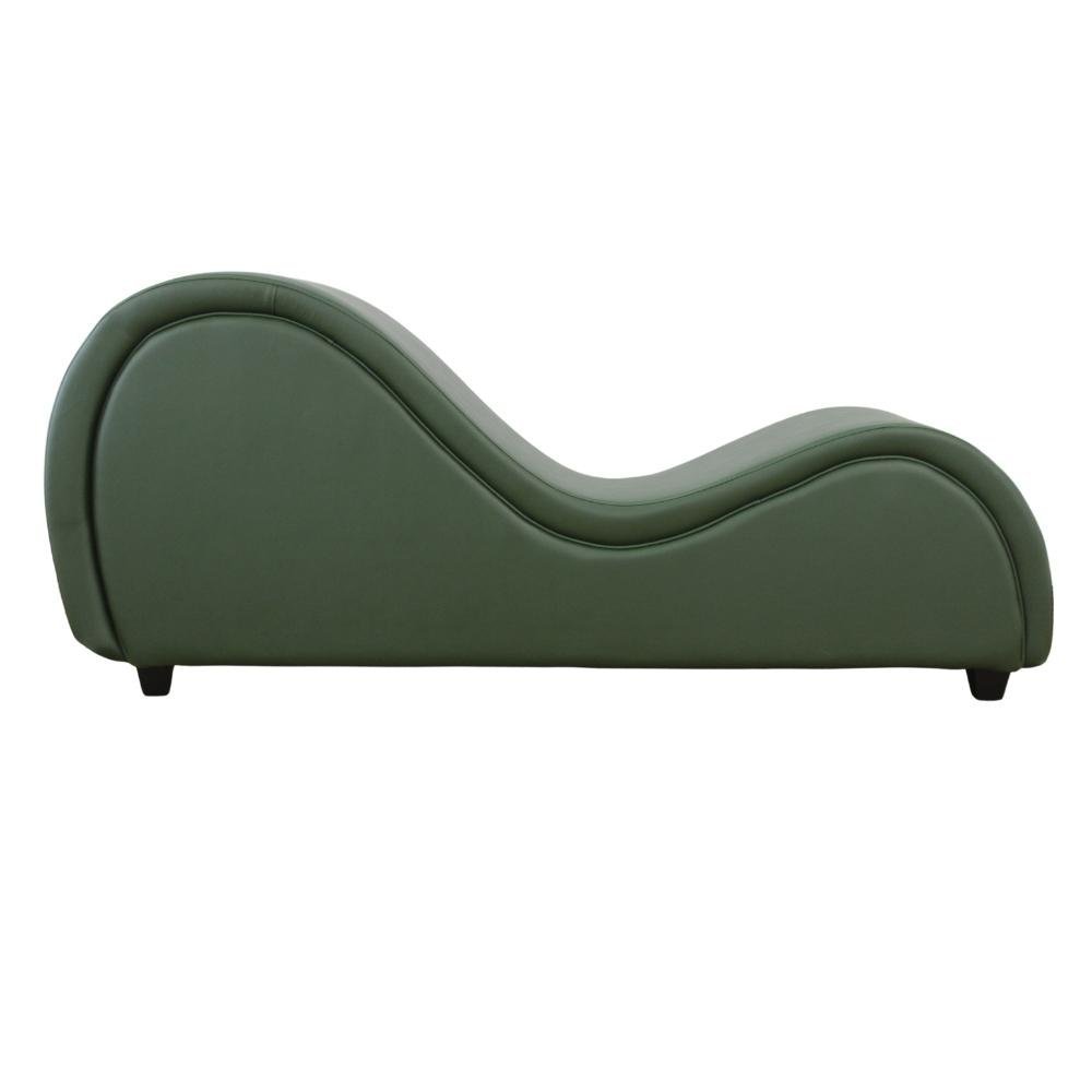 Poltrona Divã Tântrica Massagem Recamier Long Chaise Namoradeira Verde - 2