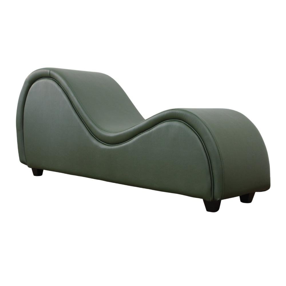 Poltrona Divã Tântrica Massagem Recamier Long Chaise Namoradeira Verde