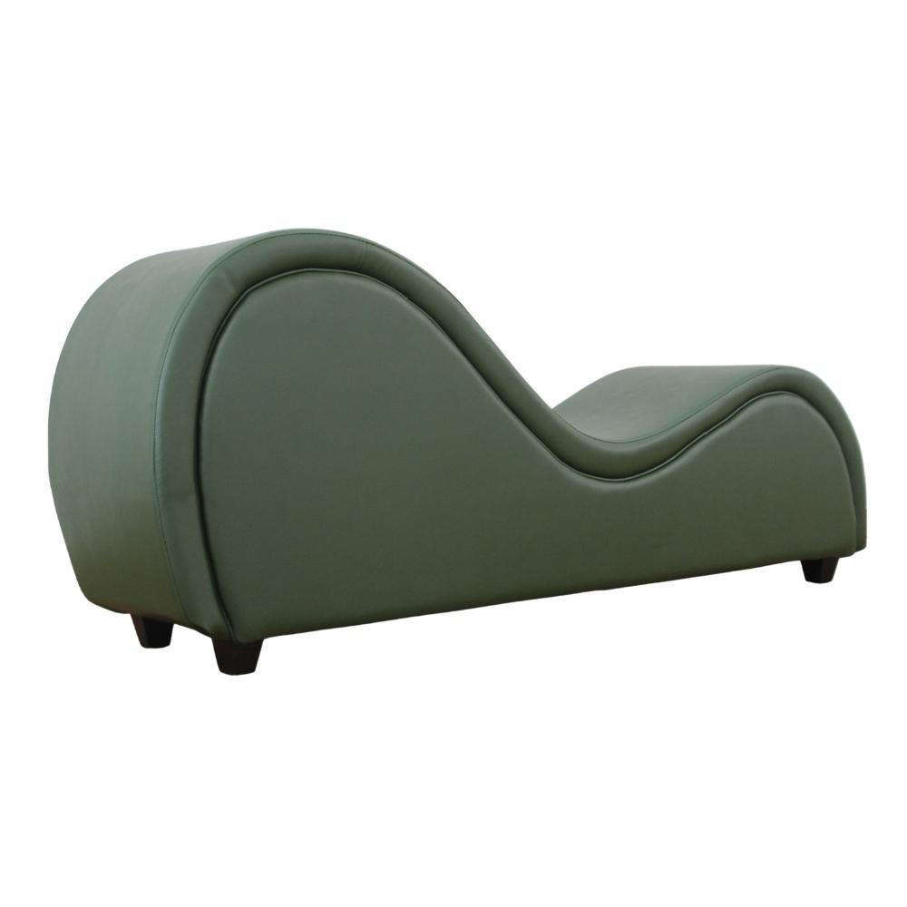 Poltrona Divã Tântrica Massagem Recamier Long Chaise Namoradeira Verde - 3