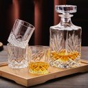 Ver imagem 5 de Garrafa Decanter Whisky Vidro Licor 710ml + 6 Copos Superluxo